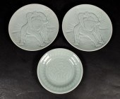 LOT OF 3 JAPANESE CELADON PLAT