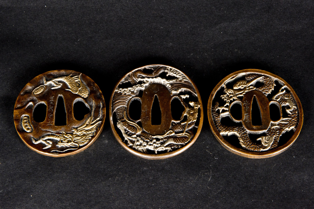 (LOT OF 3) JAPANESE GILT BRONZE