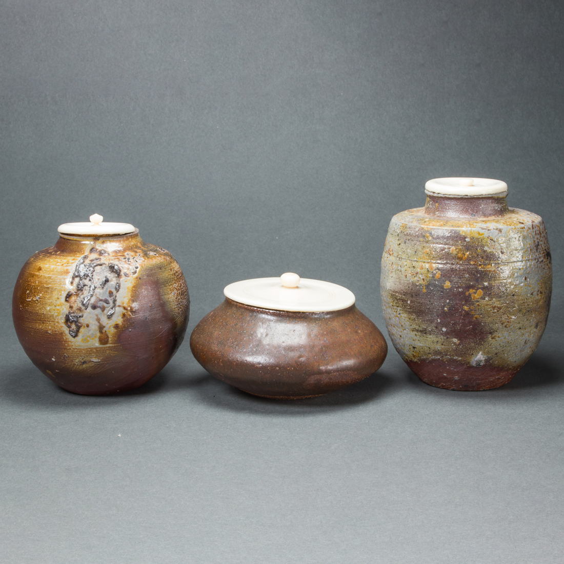 (LOT OF 3) JAPANESE GLAZED