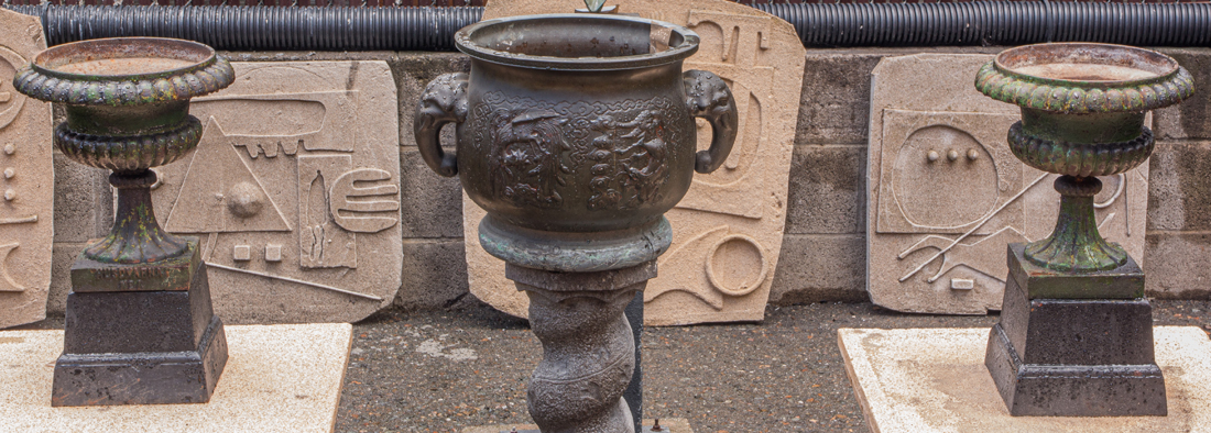 (LOT OF 3) JAPANESE PATINATED