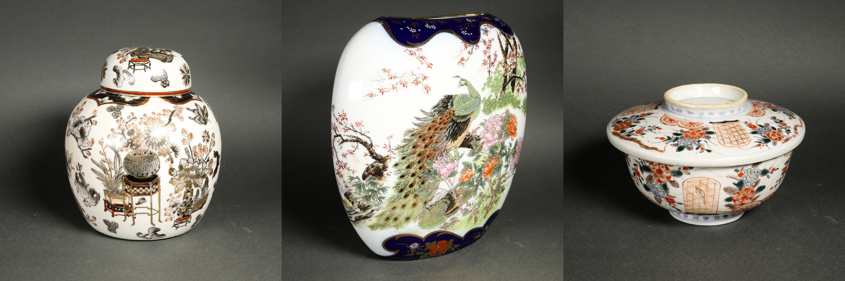 (LOT OF 3) JAPANESE PORCELAINS (lot