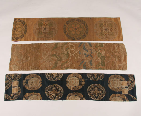 Lot of 3 Japanese silk obi