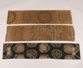 Lot of 3 Japanese silk obi sas