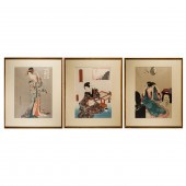 (LOT OF 3) JAPANESE WOODBLOCK