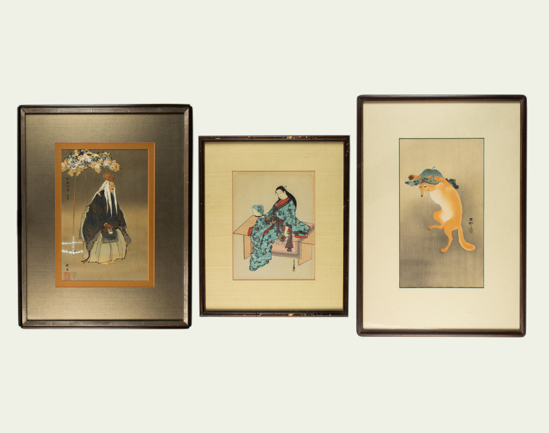 (LOT OF 3) JAPANESE WOODBLOCK