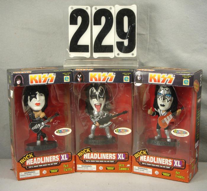 Lot of 3 Kiss Bobble heads,