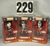 Lot of 3 Kiss Bobble heads, No