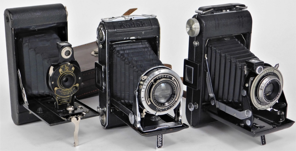 LOT OF 3 KODAK FOLDING CAMERAS #7