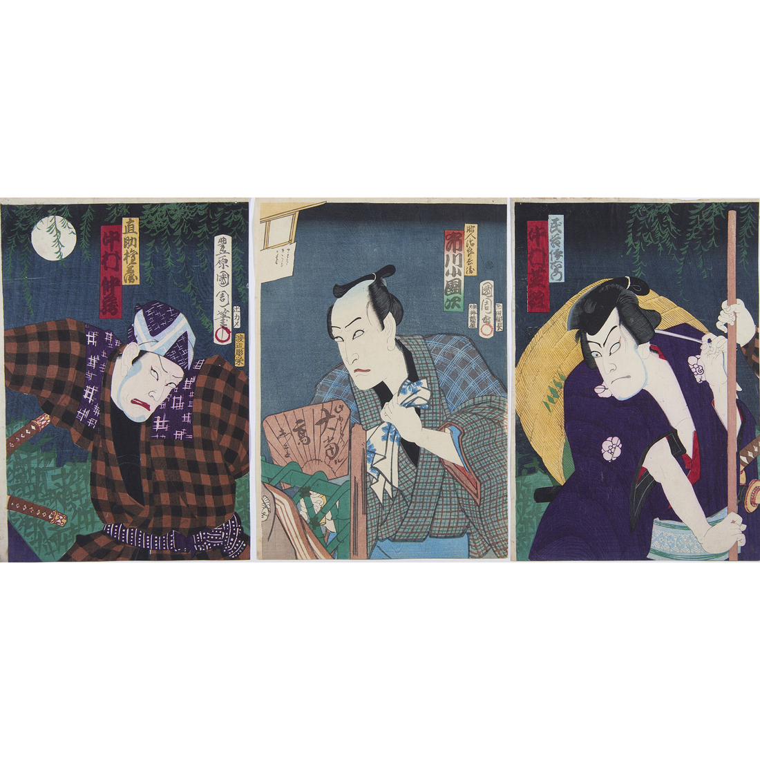 (LOT OF 3) KUNICHIKA WOODBLOCK