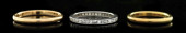 LOT OF 3: LADIES PLATINUM DIAM