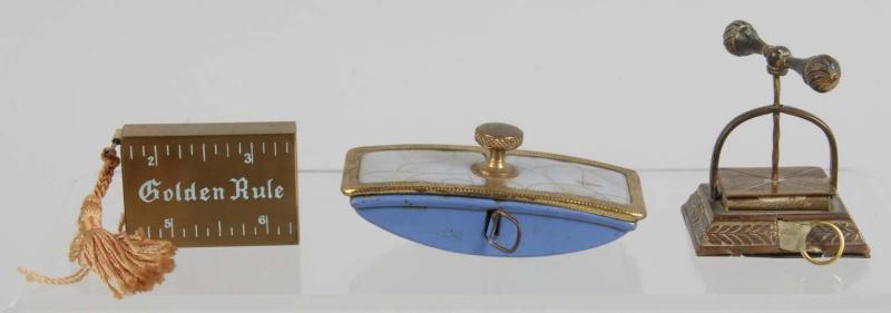 Lot of 3: Metal Figural Sewing Tape
