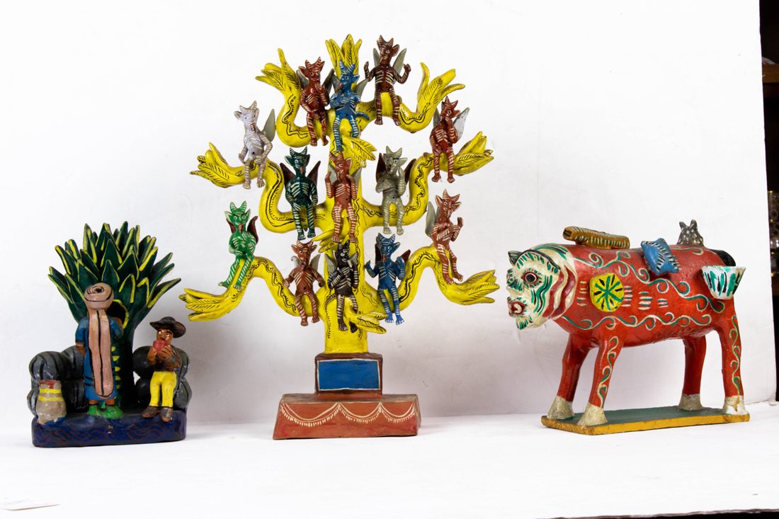 (LOT OF 3) MEXICAN PAINTED