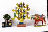 (LOT OF 3) MEXICAN PAINTED POT