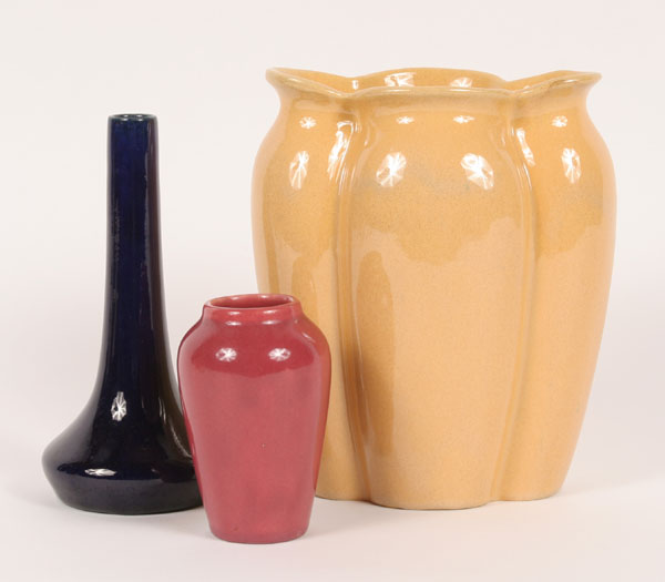 Lot of 3 Muncie Art Pottery vases