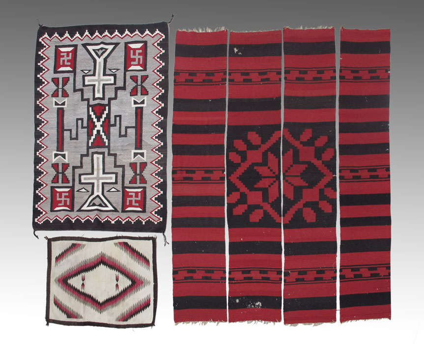 LOT OF 3 NATIVE AMERICAN RUGS: 1)