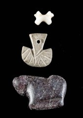 LOT OF 3 NEAR EAST STONE AMULE