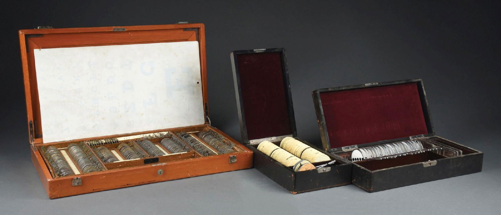 LOT OF 3: OPTOMETRY CASES W/