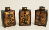 LOT OF 3 ORIENTAL BLACK LACQUE