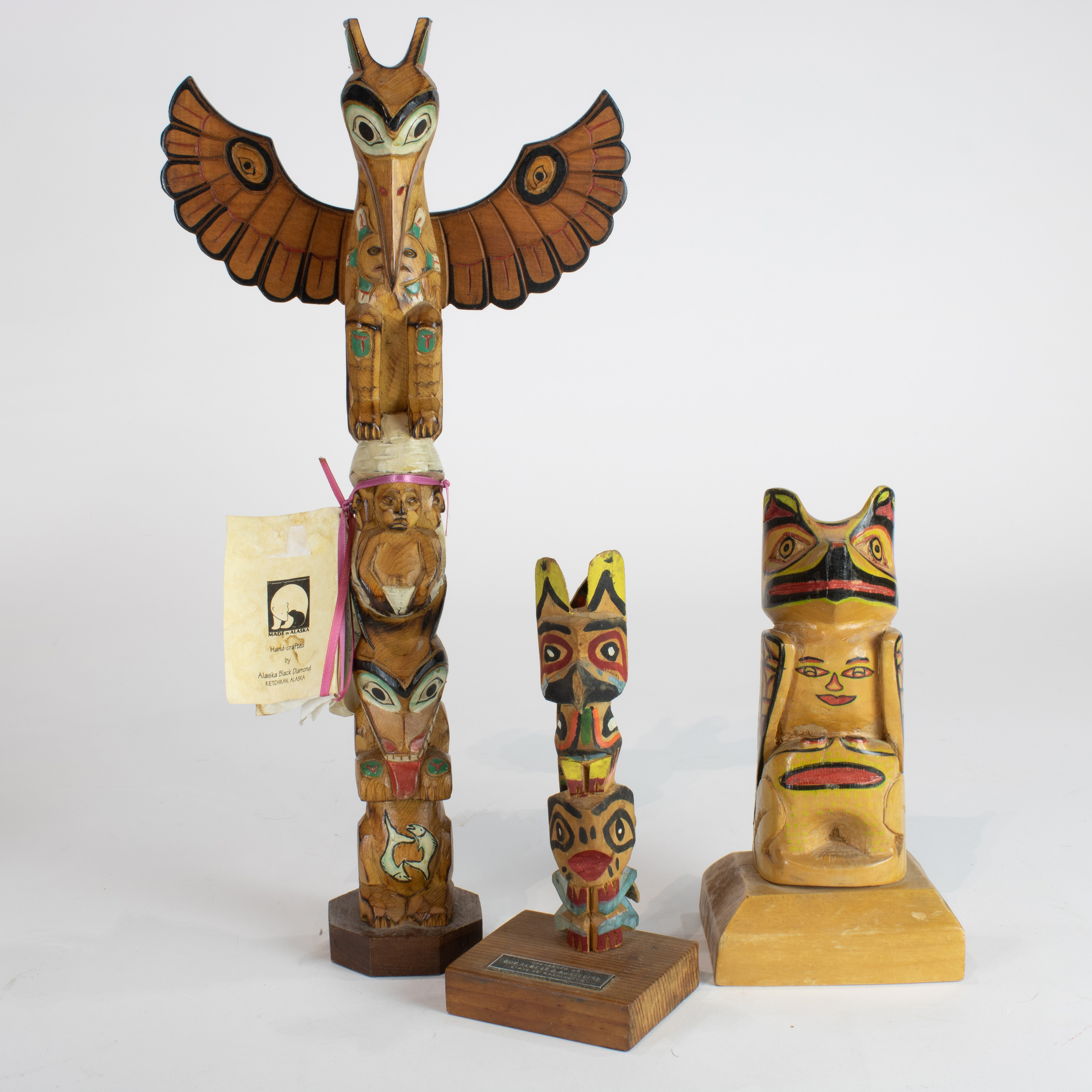 (LOT OF 3) PACIFIC NORTHWEST CARVED