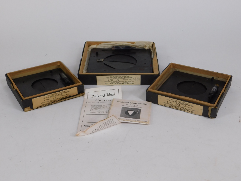 LOT OF 3 PACKARD IDEAL SHUTTERS Lot