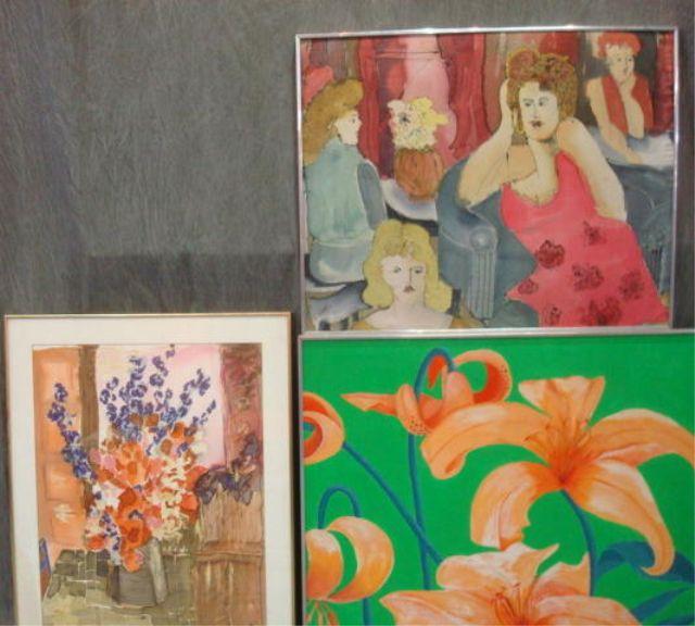 Lot of 3 Paintings by Bea Schwartz.