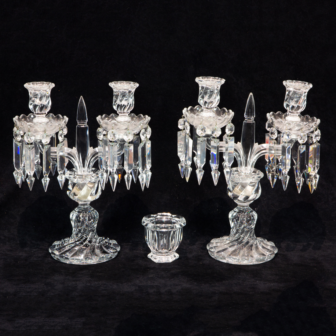 (LOT OF 3) PAIR OF BACCARAT