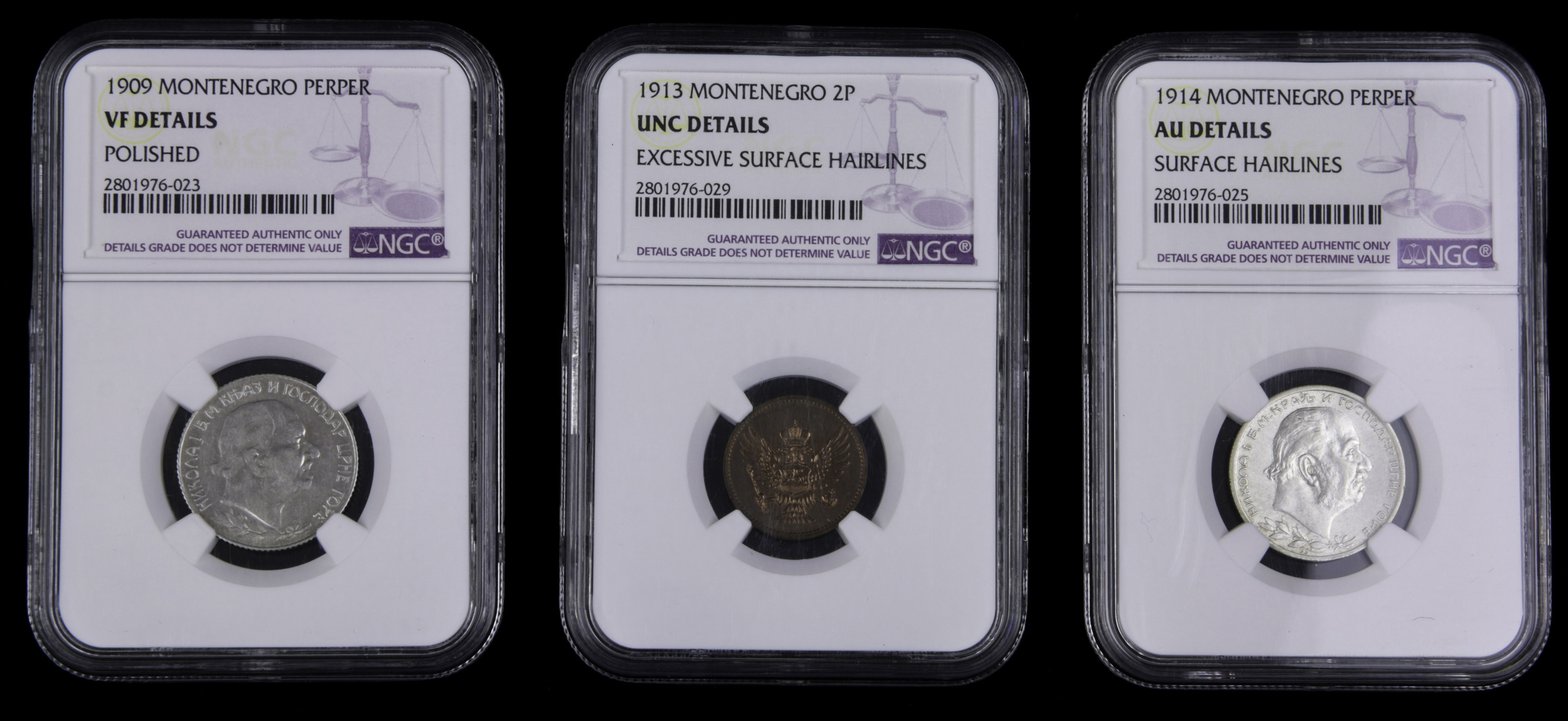 (LOT OF 3) PAIR OF MONTENEGRO