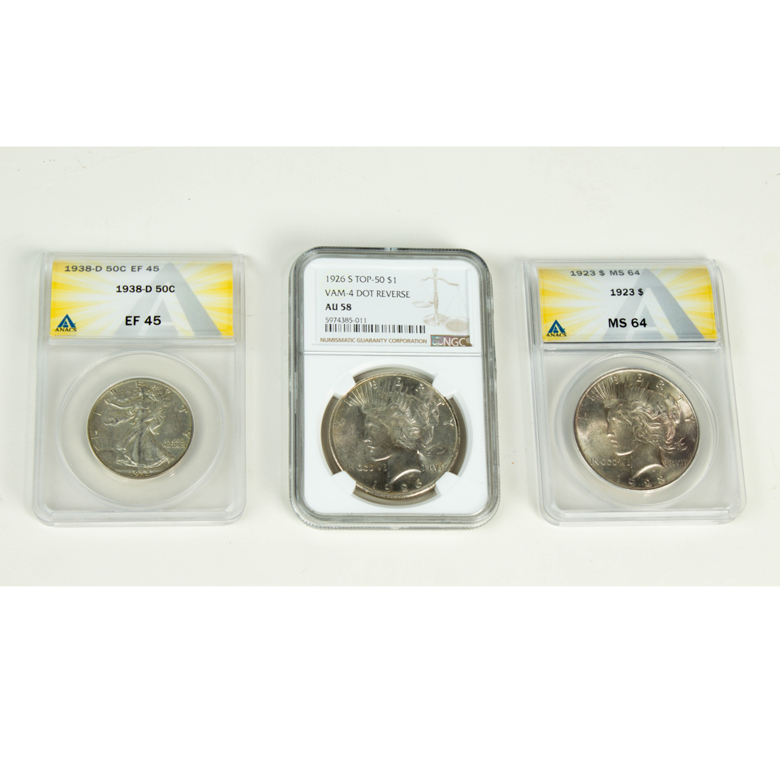 (LOT OF 3) PEACE DOLLARS (lot of 3)