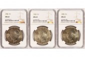 (LOT OF 3) PEACE DOLLARS (Lot