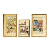 (LOT OF 3) PERSIAN ILLUMINATED