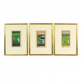 (LOT OF 3) PERSIAN MINIATURE M