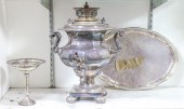 (LOT OF 3) PLATED SAMOVAR, HOK