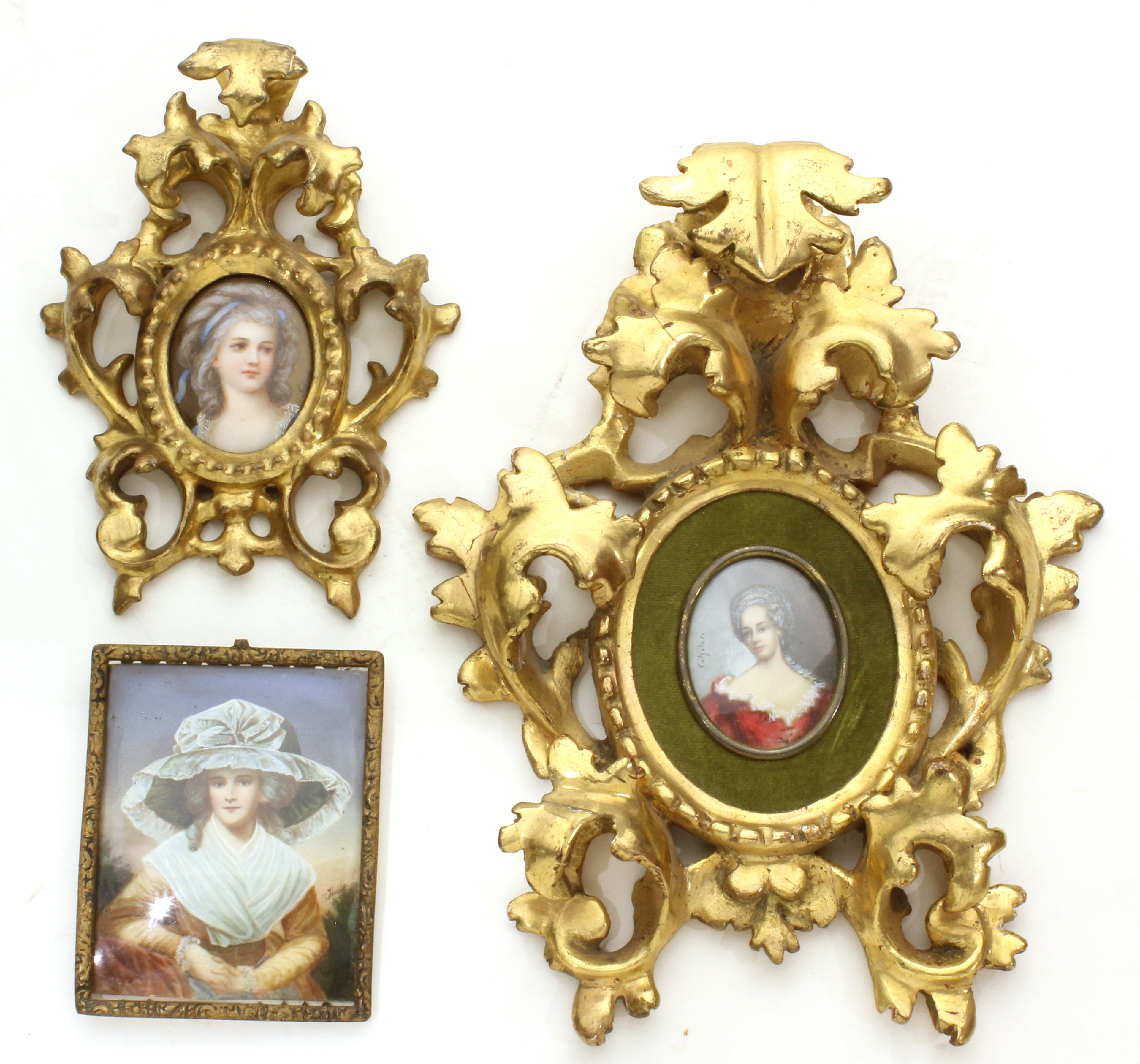 (LOT OF 3) PORTRAIT MINIATURES OF