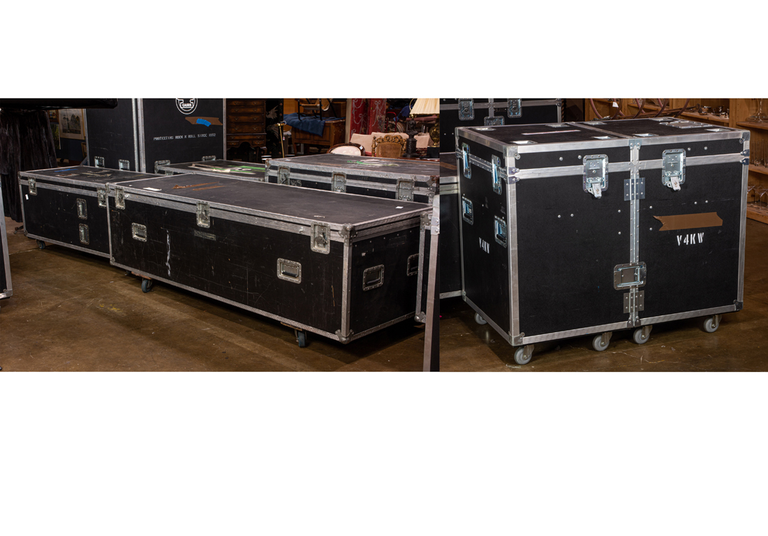 (LOT OF 3) ROAD CASES, LARGEST: