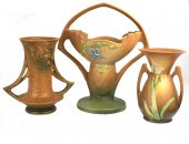 (LOT OF 3) ROSEVILLE IRIS VASE