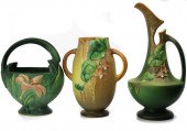 (LOT OF 3) ROSEVILLE VASES (lo