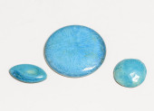 LOT OF 3 RUSKIN ENAMEL CABOCHO