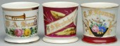 Lot of 3: Shaving Mugs. <br />