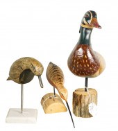 (LOT OF 3) SHOREBIRD AND DUCK