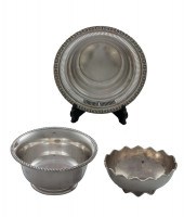 (LOT OF 3) SILVER BOWLS: A SMA