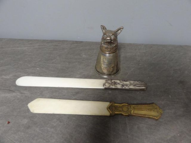 Lot of 3 Silver Ivory Bronze &