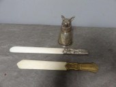 Lot of 3 Silver Ivory Bronze &