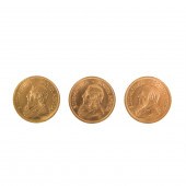 (LOT OF 3) SOUTH AFRICAN GOLD