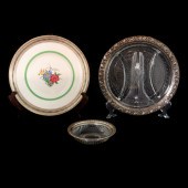 (LOT OF 3) STERLING RIMMED DIS