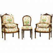 (LOT OF 3) SUITE OF LOUIS XVI