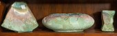 (LOT OF 3) TONY EVANS RAKU ART