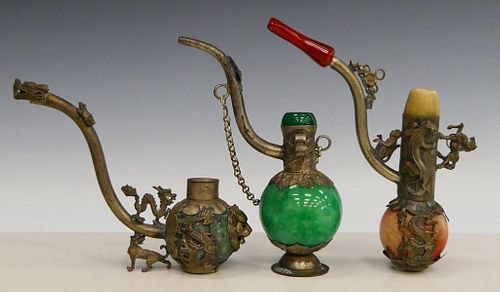 LOT OF 3 VINTAGE CHINESE SILVER &