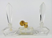 LOT OF 3 VINTAGE GLASS PERFUME