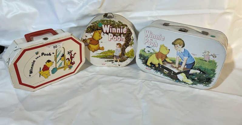 LOT OF (3) WINNIE THE POOH CASES;