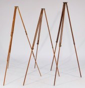 LOT OF 3  WOODEN TRIPODS Lot o